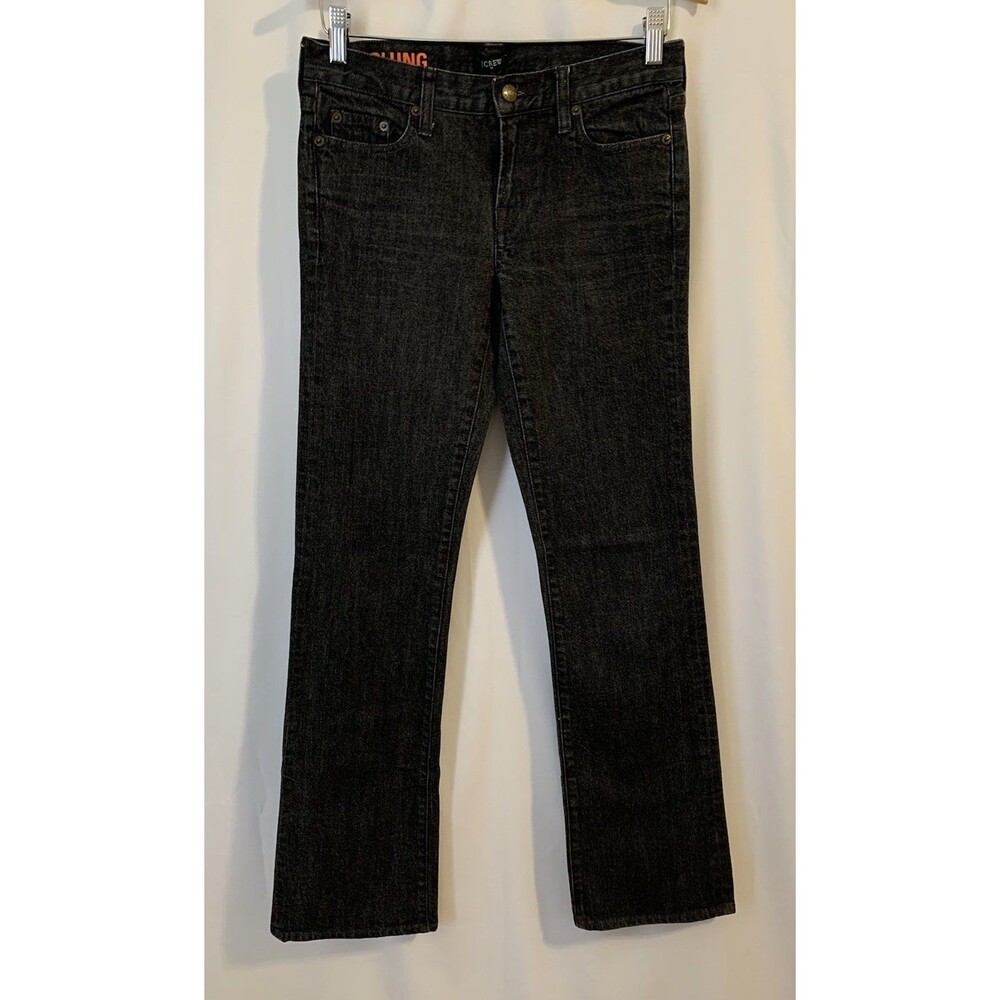 J Crew Factory Womens Size 27 Hipslung Jeans Black Low Rise